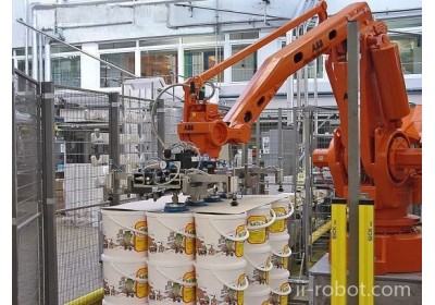 正远 全自动装箱码垛机器人 油漆桶真空码垛机器人