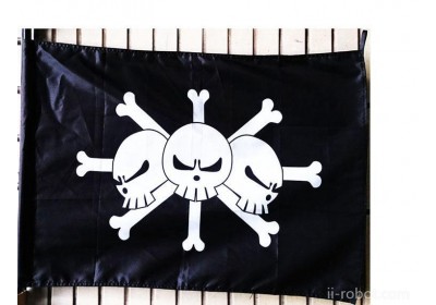 海贼王动漫周边 黑胡子海贼团黑暗果实D蒂奇海贼旗帜COS道具