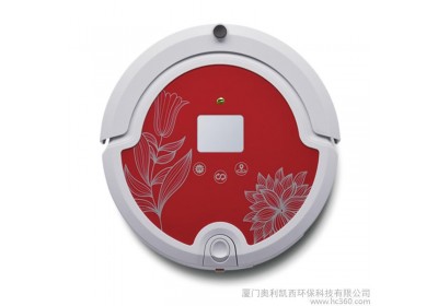 厂家直销家用智能保洁机器人 清扫机器人 吸尘器机器人 高效贴地设计 红外线限定清扫区域 宝石红