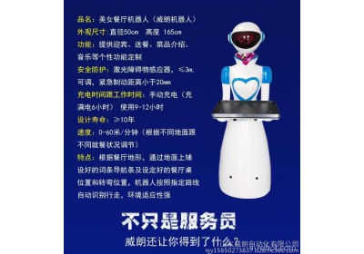 山东威朗智能送餐迎宾机器人第五代机器人 专业定制餐厅机器人传菜点餐机器人定制各类型智能机器人