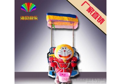 儿童广场机器人蹬三轮车 小洋人拉车直销 公园智能机器人蹬车