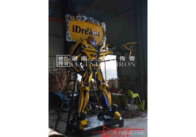3.3米变形金刚大黄蜂机器人 大型变形金刚智能机器人金属展览模型