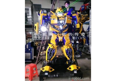 定制3米大黄蜂变形金刚智能机器人金属模型 大黄蜂机器人租赁