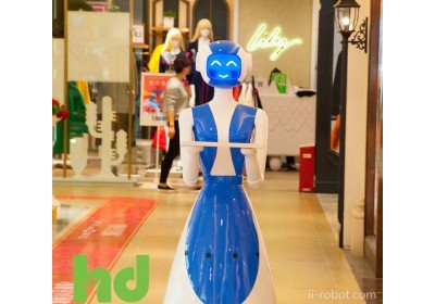 智能送餐服务机器人2代 餐饮服务机器人 送餐点餐机器人 美女外型HD-SC2 智能机器人