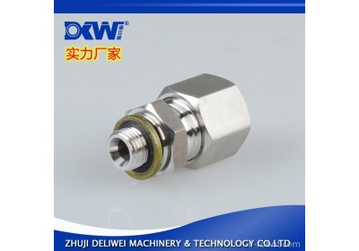 德立威供应不锈钢螺纹接头 O型圈密封 硬管过渡接头 人工智能机器配件