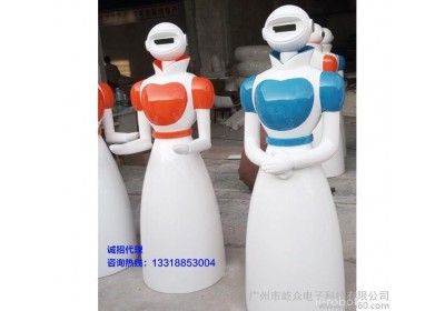可定制送餐机器人外壳 多色多样外观 玻璃钢餐厅智能机器人