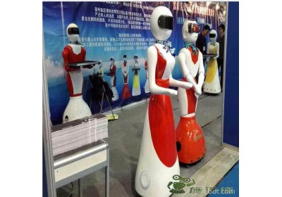 智能机器人，送餐迎宾机器人第四代餐厅智能机器人语音对话机器人玻璃钢外壳，机器人厂家
