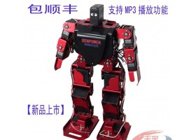 新款17自由度MP3播放人形教育机器人竞赛机器人双足-此款是