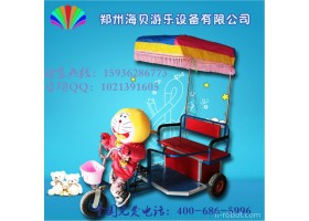 海贝游乐 叮当机器人蹬车价 新款机器人蹬三轮电动车 双人小洋人拉车